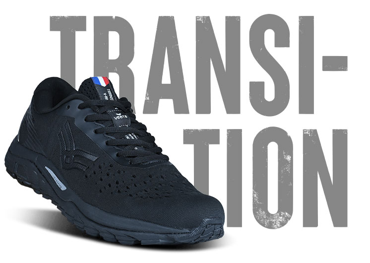 Chaussure running noire fran aise homme Transition MIF 1 VEETS