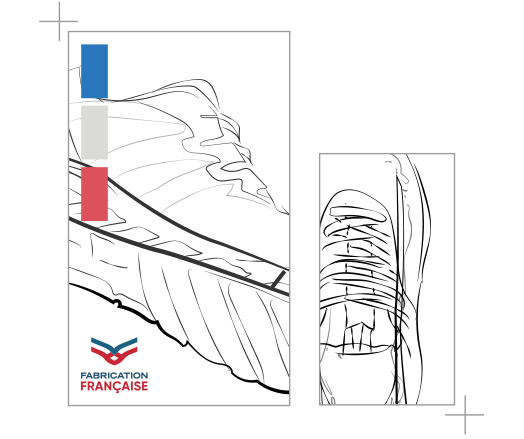 Dessin de la conception des chaussures VEETS